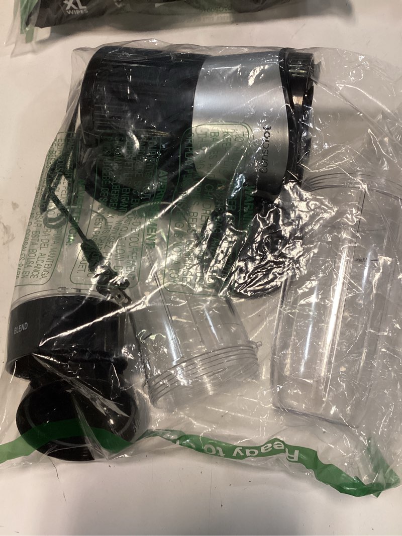 Condition photo showing As Is for Consciot CB08 11-Piece Blender for Kitchen and Personal Size, Blend Shakes and Smoothies, Frozen Drinks, Baby Food, Spreads & More, 3 Portable To-Go Cups & 2 Spout Lids & 1 Solid Lid, 900 Peak Watts 11 Piece Blender Set