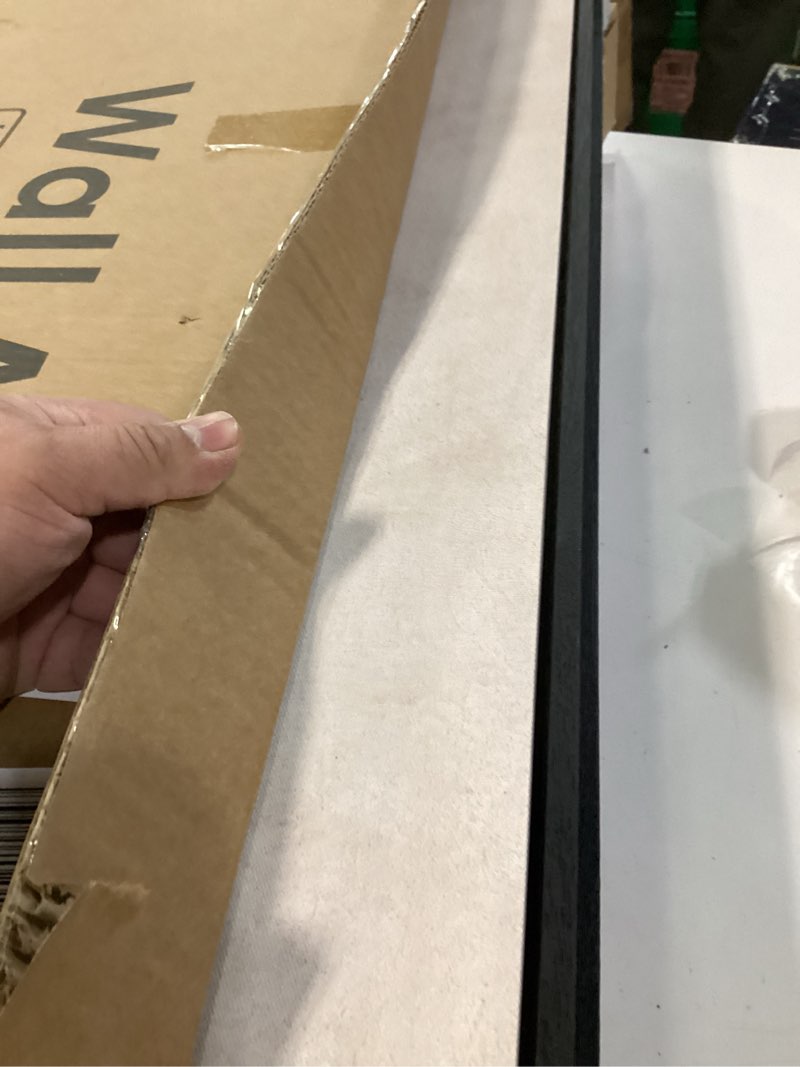 Condition photo showing Good Condition for Large Framed Neutral Abstract Wall Art Set of 2, Black Beige Modern Canvas Prints Paintings Artwork for Walls, Minimalist Block Lines Pictures for Living Room Dining Room Bedroom Wall Decor 20x30 In 20" W x 30" H x 2Pcs Minimalism