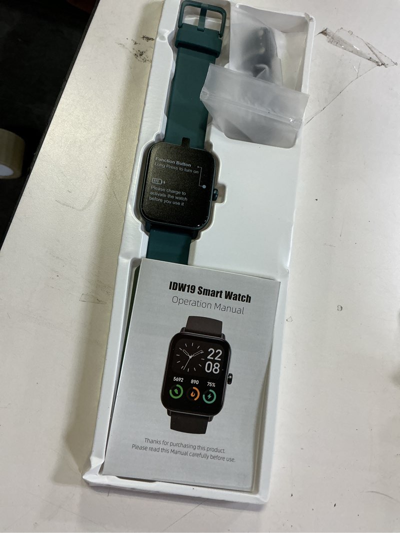 Condition photo showing Good Condition for Smart Watch for Women Android iPhone, Alexa Built-in, 1.8" Smartwatch with Heart Rate/SpO2/Sleep Monitor, IP68 Waterproof Activity Fitness Tracker with Bluetooth Call, 100+ Sport Mode, DarkGreen DarkGreen 1.8 inches