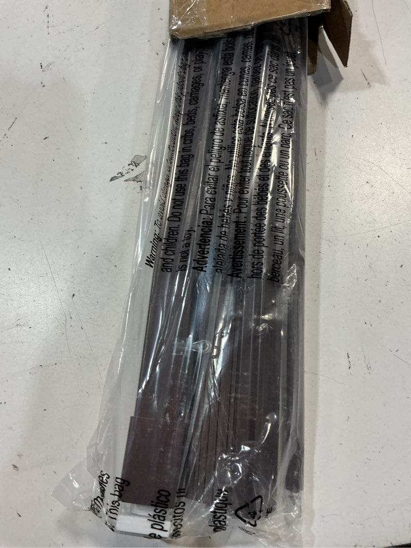 Condition photo showing Good Condition for lazblinds no tools no drill 1" vinyl mini blinds, cordless blinds for windows, light filtering horizontal window blinds & shades, 28" w x 48" h, mahogany cordless-mahogany 28" w x 48" h