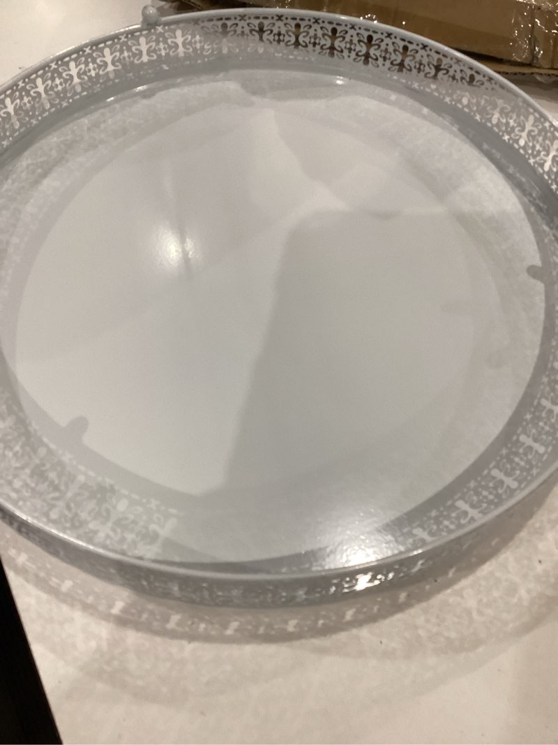 Condition photo showing Good Condition for upkoch iron cake stand and pastry trays cupcake holder fruits dessert display plate stand for wedding home birthday tea party silver