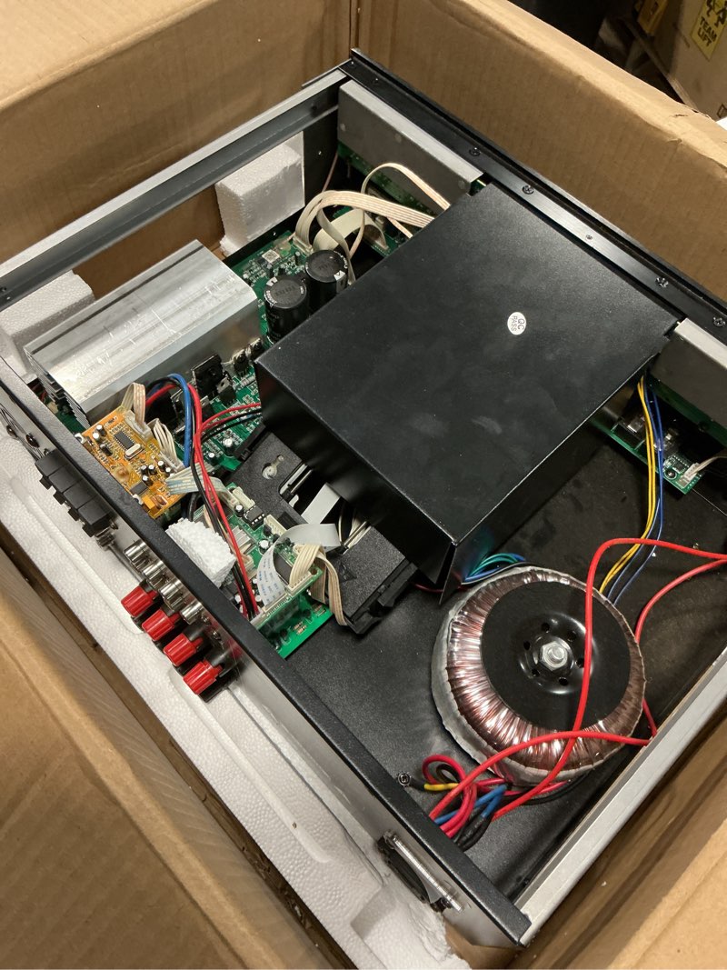 Condition photo showing As Is for Pyle Home Theater Bluetooth Amplifier Receiver - 4 Channel 3000 Watt Stereo Speaker Home Audio Amplifier Receiver w/Radio, USB, 2 Microphone w/Echo, CD DVD Player, LCD, Rack Mount - PD3000BT.5