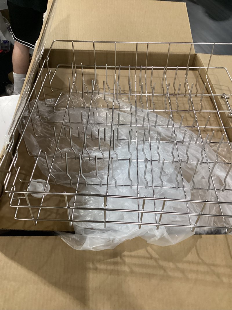 Condition photo showing New/Like New for upgraded 304 stainless steel 808602302 5304535768 dishwasher lower rack replacement compatible with frigidaire dishwasher rack parts with 154174501 wheels replaces 154432602 154432601 dishwasher