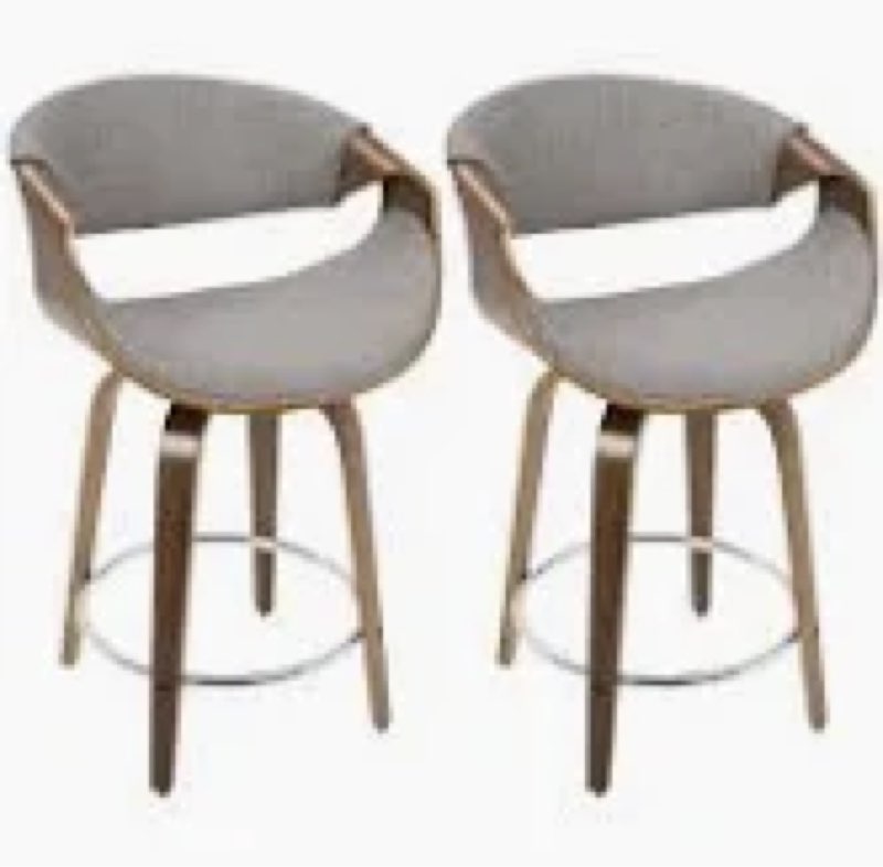 swivel upholstered counter & barstool with wood frame