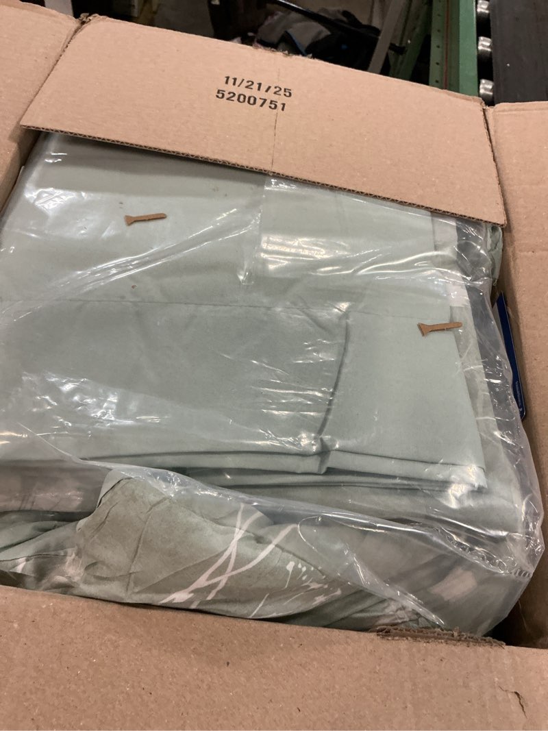 Condition photo showing As Is for Bedsure Queen Comforter Set - 7 Pieces Floral Sage Green GentleSoft™ Bedding Sets, Queen Bed in a Bag with Botanical Flowers Winter Comforter, Sheets, Pillowcases & Shams 01 - Sage Green Floral Queen