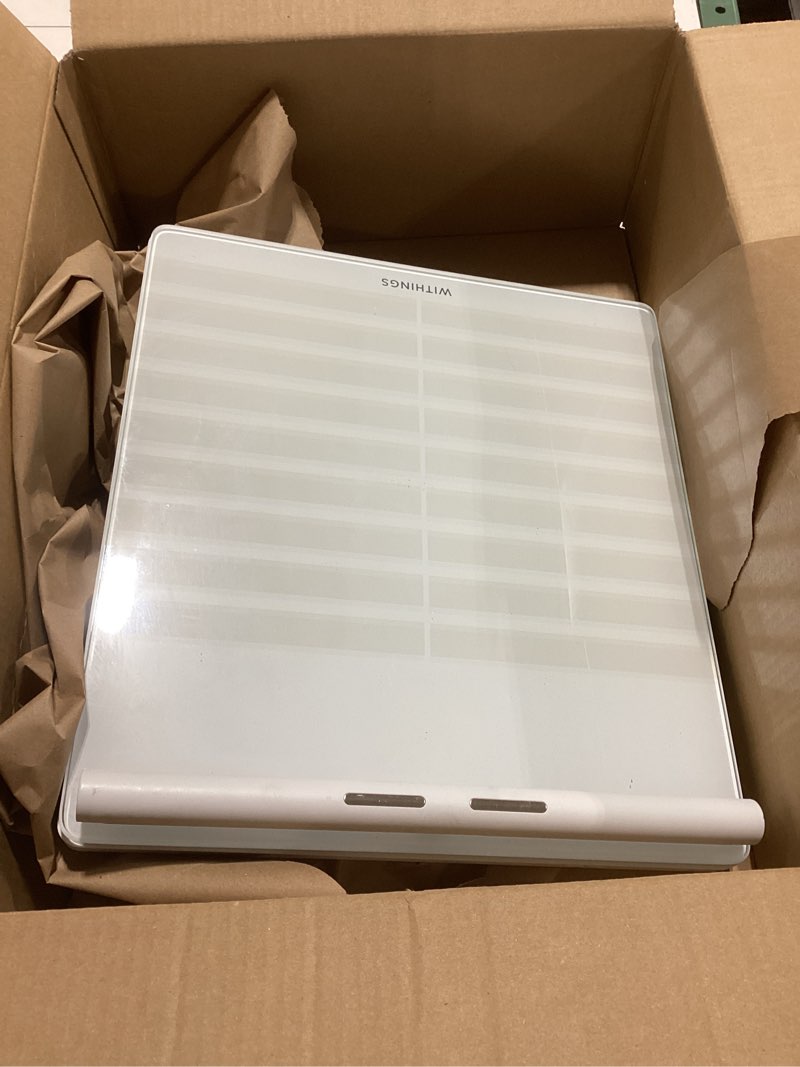 Condition photo showing As Is for WITHINGS Smart Scales for Body Weight, FSA or HSA Eligible, Body Analysis, Fat Content, Muscle Mass, Bone Density, Visceral Fat, Bathroom Scale, BMI Scales Digital Weight and Body Fat, Bluetooth, WiFi White Body Scan