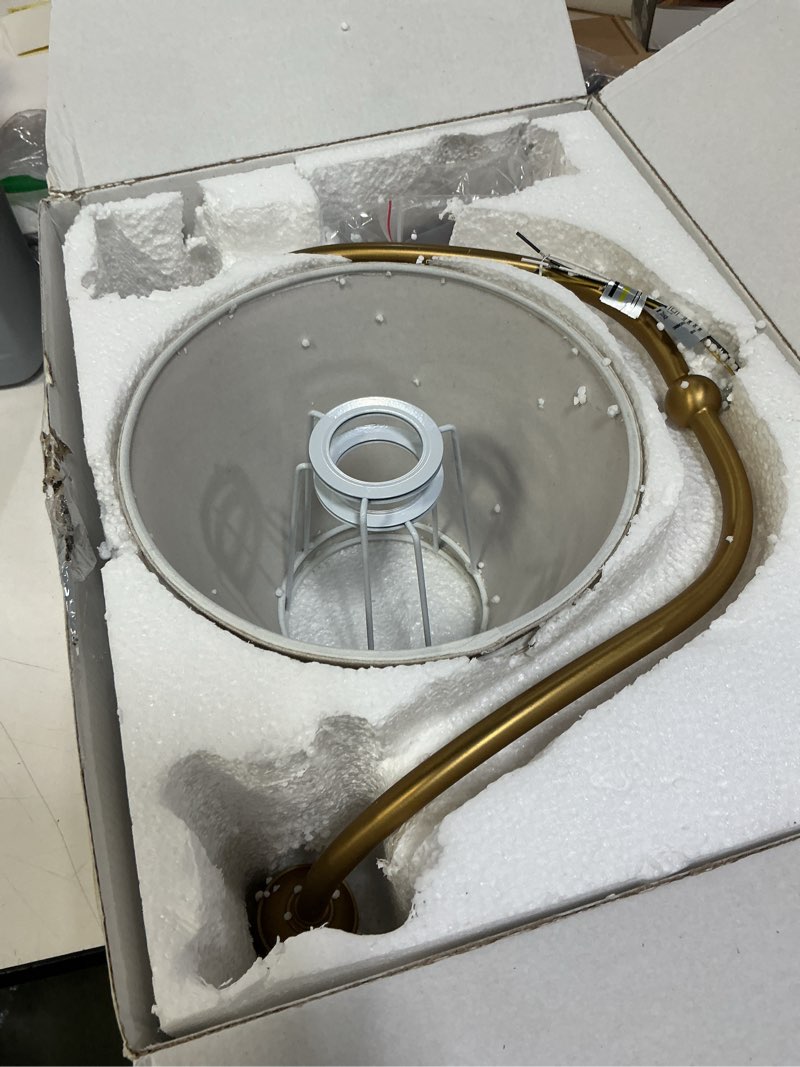 Condition photo showing Good Condition for Vintage 2-Lights Fabric Sconces Wall Lighting with Linen Cloth Shade, Double Arm Wall Lamp Fixture for Living Room Bathroom Bedroom Hallway Linen Fabric