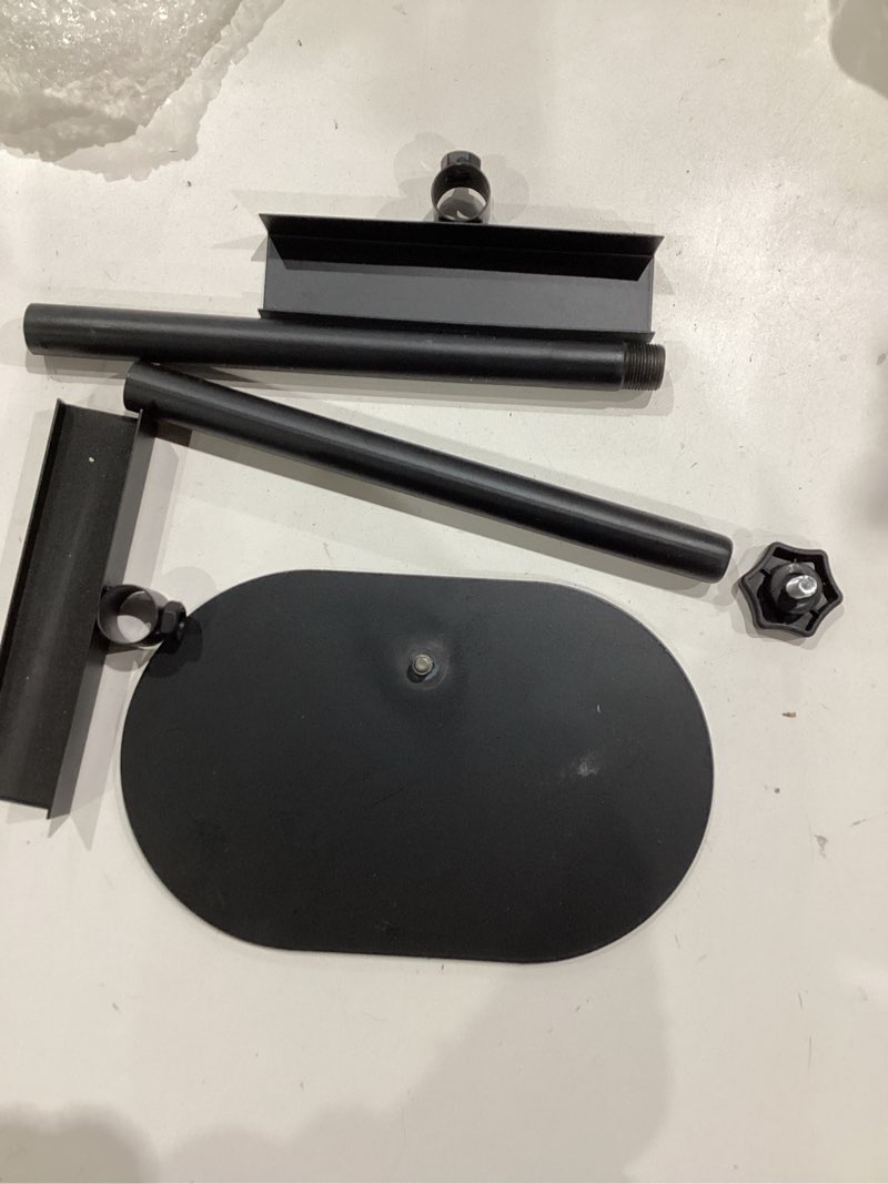 Condition photo showing Good Condition for easel stand for pictures, adjustable tabletop easel for picture frame up to 17.5" h, black metal easels display stands, height adjustable table art painting holder easels, suitable for home events black 18 inch