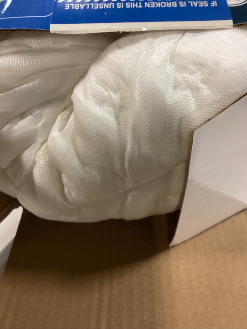 Condition photo showing New/Like New for cooling side sleeper pillow for neck and shoulder pain, luxury shredded memory foam curved bed pillows for sleeping set of 1- adjustable queen size- washable cover crescent white queen size (1 pack) crescent white