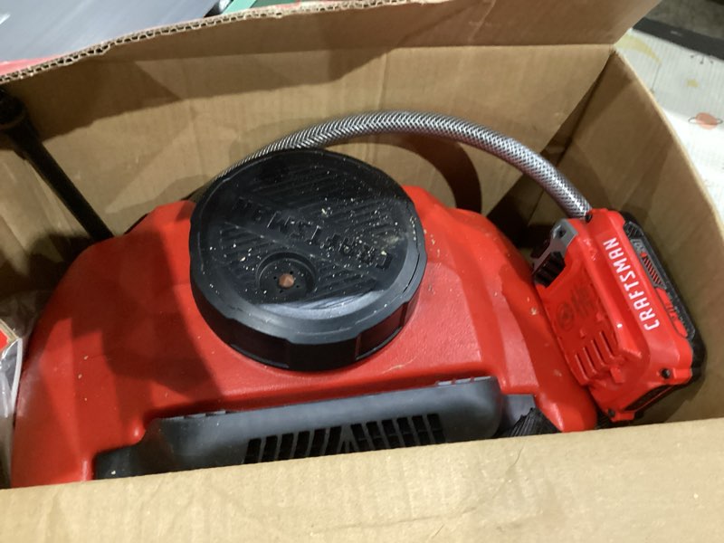 Condition photo showing As Is for craftsman 4 gal sprayer backpack sprayer