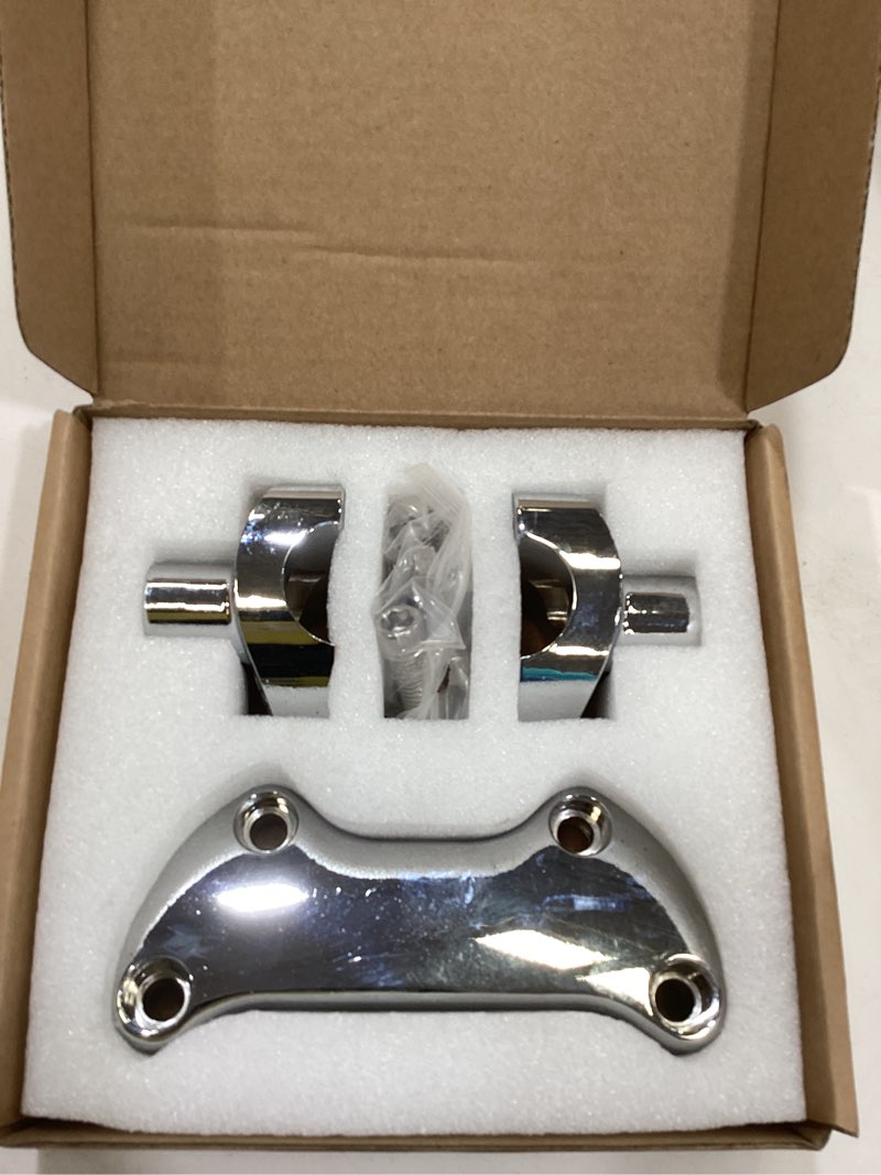 Condition photo showing Good Condition for tdz 1” inch handlebar riser/top clamp kit chrome 2" tall for harley touring softail sportster dyna, (rise height?2" ?for 1" handlebar) a-for 1” handlebar