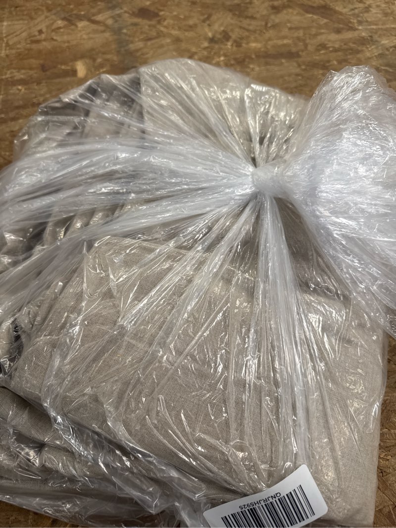 Condition photo showing Good Condition for european linen true blackout curtain, 96x120, dark flax