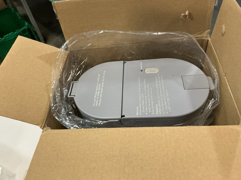 Condition photo showing As Is for single serve coffee maker for k-cup and ground coffee, fast brew, 6-12 oz brew sizes one cup coffee machine fits 5.5" mugs, one-button small coffee maker with descaling reminder,grey grey 9.45 inches