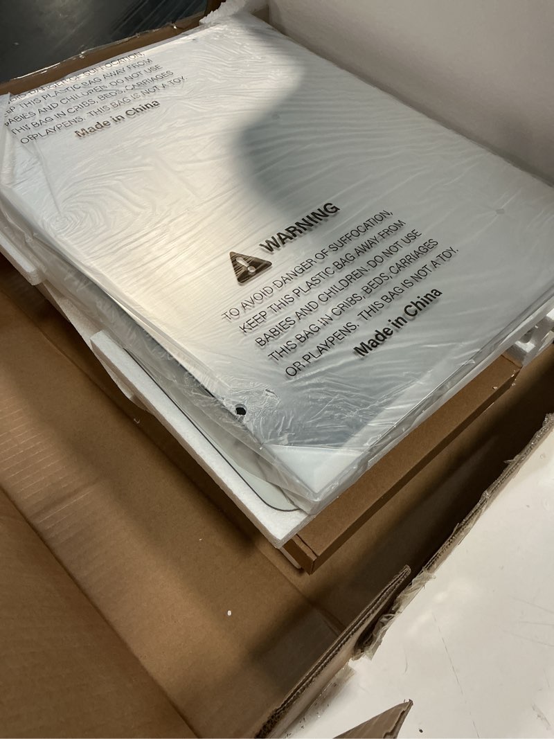 Condition photo showing Good Condition for TETOTE 14 x 18 Medicine Cabinet with Tempered Beveled Mirror White Bathroom Mirror with Storage Aluminum Cabinet DTC Hinges, Stepless Adjustable Shelves, Recessed/Surface-Mounted 18"L x 14"W White