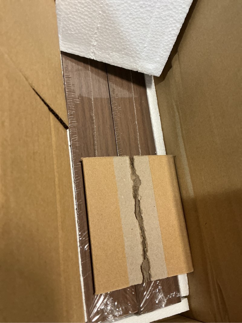 Condition photo showing New/Like New for Fun Memories Floating Shelves - 2 Pack 12 Inch Deep Rustic Wooden Wall Shelves - Extra Deeper & Thicker Wall Mounted Storage Shelf for Living Room, Kitchen, Farmhouse - 36" W x 12" D x 1.5" H - Walnut Walnut 36"W x 12"D - 2P