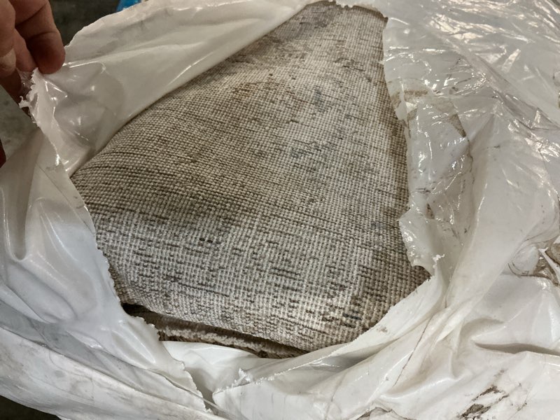Condition photo showing As Is for loloi amber lewis honora bone/multi 9'-6" x 13' area rug | hon-05 approx. 10x13 ivory / white living room dining room bedroom, vintage inspired, area rug bone / multi 9'6" x 13' (rectangular)