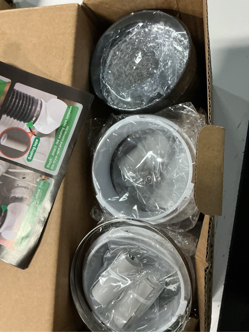 Condition photo showing Good Condition for mopha 8ft dryer vent hose for tight space, 90 degree dryer vent elbow with rubber seal connectors, indoor dryer hose vent kit with 6-layer duct, heat resistant dryer exhaust flexible pipe with adapter