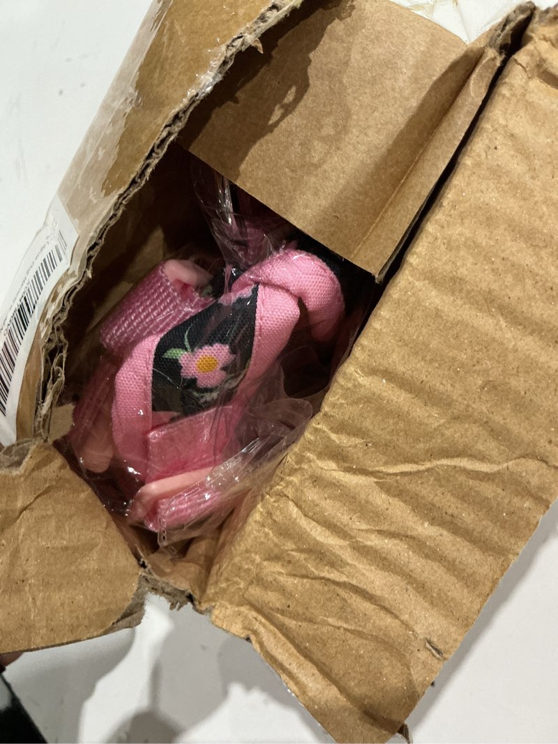 Condition photo showing Good Condition for patas lague dog harness with leash set adjustable soft padded step-in dog vest no choke no pull reflective for small pets with poop bags and dispenser, solid and no-chew, floral pink xs xs (neck 16-19.1'' chest 18.8-21.5'') floral pink