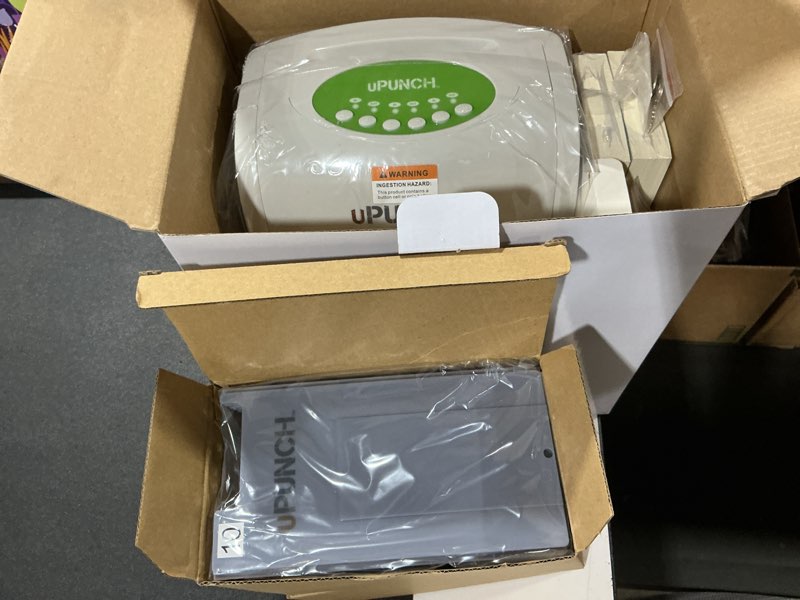 Condition photo showing Good Condition for upunch hn3500 advanced time clock bundle for small business: complete employee time tracking system with 100 time cards, 2 racks, 2 ribbons, and 6 keys hn3500 bundle