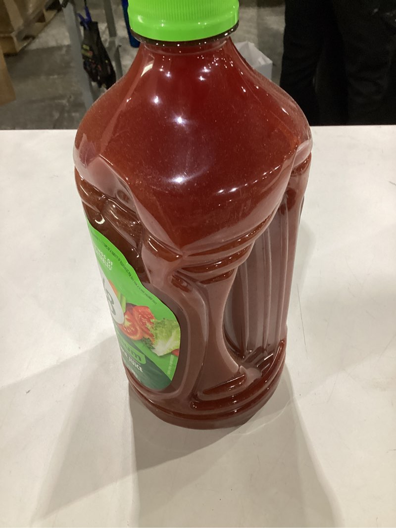 Condition photo showing Good Condition for (best by 02/09/2030) v8 low sodium original 100% vegetable juice, vegetable blend with tomato juice, 64 ounce bottle (pack of 6) original, low sodium 64 oz 64 fl oz (pack of 6)