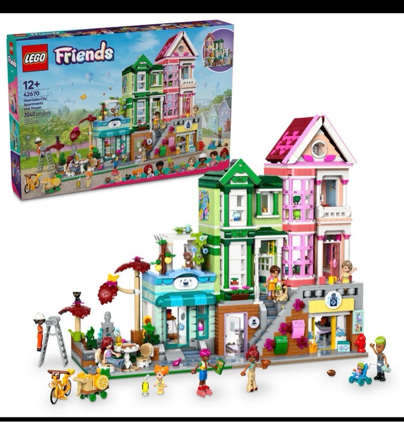 LEGO Friends Heartlake City Apartments and Stores Dollhouse - Toy Building Set for Kids, Girls and B