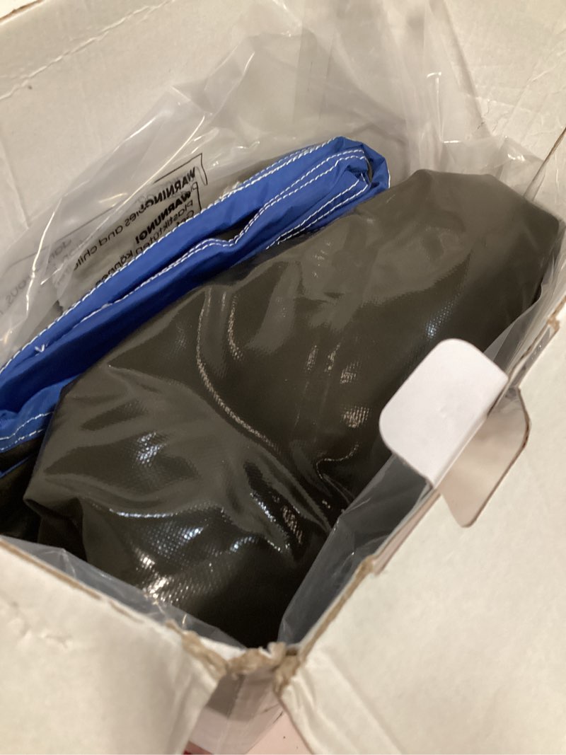 Condition photo showing As Is for QPAU Snow Tube with Premium Canvas Cover 2 Pack for Kids and Adults, 48'' Inflatable Heavy Duty Snow Tube Made by Thickened Bottom, Sled Winter Outdoor Fun Toys for Children Boys Girls Blue & Red