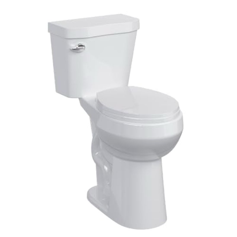 garvee two-piece toilet, 21"toilet, round toilets for bathrooms with soft close seat, universal height ada toilet with 1.28 siphonic