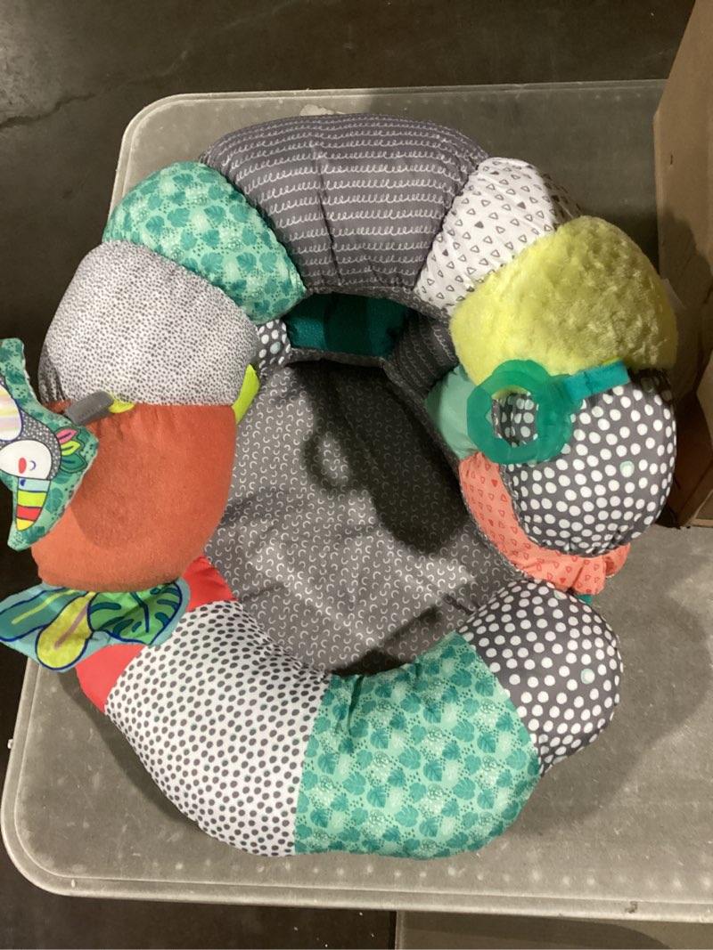 infantino 2-in-1 baby floor seat and infant positioner, early sitting trainer with engaging toucan activity toy