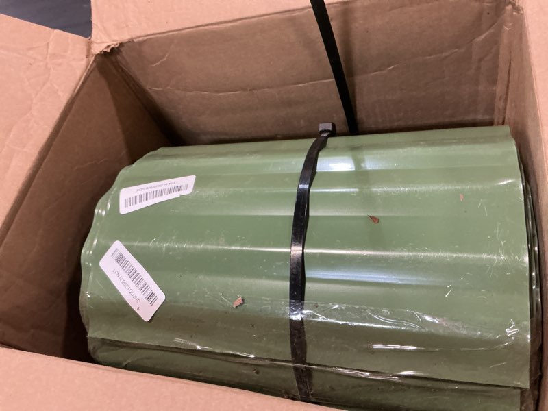 Condition photo showing Good Condition for land guard corrugated metal garden edging, 12"×50ft steel landscape edging, corrugated metal yard edging borders, steel edging for landscaping, garden fence, lawn, flower bed (olive-green) olive-green 12 inch×50 ft