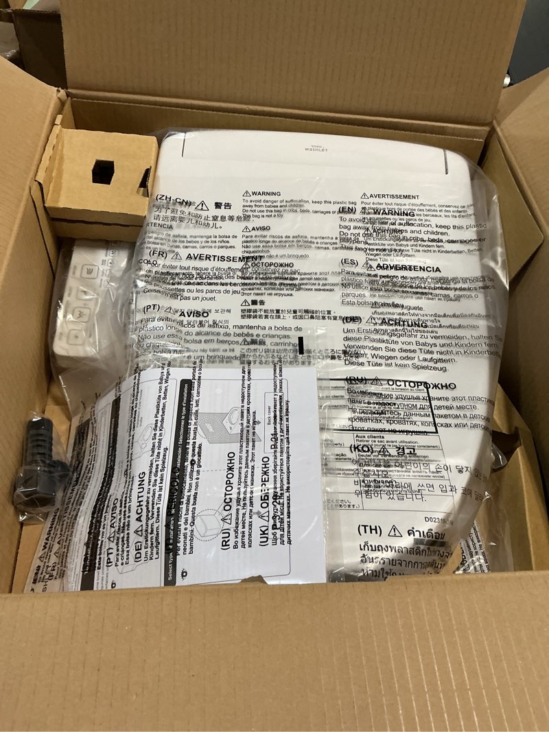 Condition photo showing New/Like New for TOTO® WASHLET® S2 Electronic Bidet Toilet Seat with Instantaneous Water Heating, PREMIST and EWATER+ Wand Cleaning, Elongated, Cotton White - SW3346#01 Cotton White Elongated Contemporary Lid