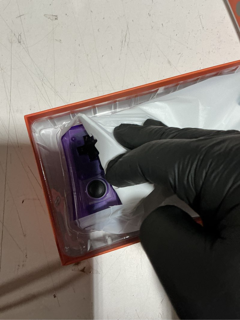 Condition photo showing New/Like New for FVBADE ?50000 in 1? R50 Ultra Handheld Game Console 4.5 inch IPS Screen Mini Retro Console 4000mAh Portable Pocket Arcade 12+ Mainstream Emulator 256G TF Card Transparent Purple