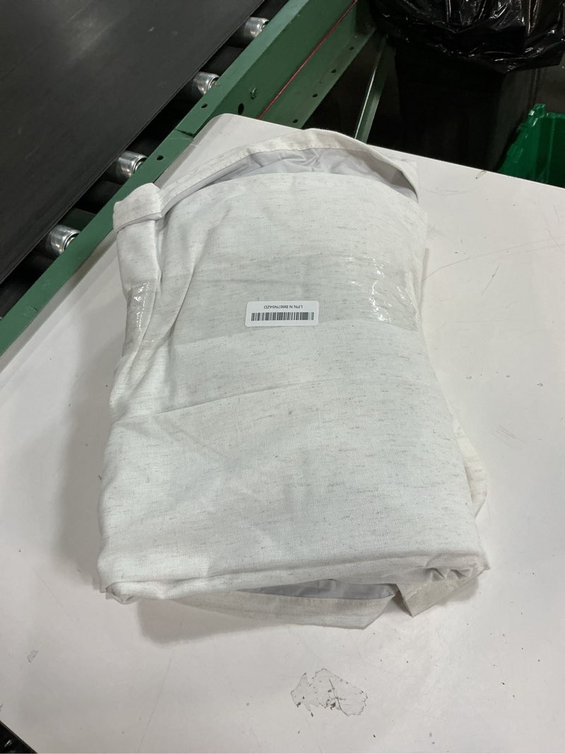 Condition photo showing As Is for Natural Linen Pinch Pleated Linen Blackout 92 Inch Curtains 2 Panels for Living Room Bedroom Thermal Insulated 100% Black Out Linen Drapes with Liner Room Darkening Cream Ivory Window Curtains 40x92 Natural Linen 40"W x 92"L (Pack of 2)