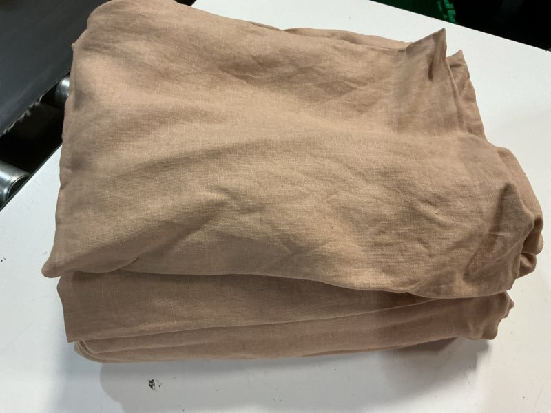 Condition photo showing Good Condition for quince european linen duvet cover set, full/queen, desert sunset