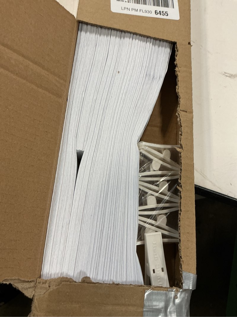 Condition photo showing As Is for redi shade no tools original light filtering pleated paper shade white, 36" w x 72" l, 6 pack white 36" w x 72" h