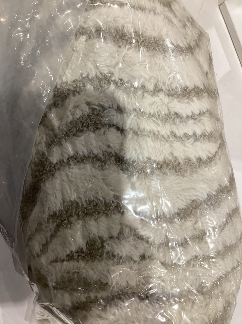 Condition photo showing Good Condition for futei beige decorative throw pillow covers 24x24 inch set of 2,soft faux fur geometric shapes texture european cushion case,boho home decor for couch bed living room beige 24" x 24" (pack of 2)