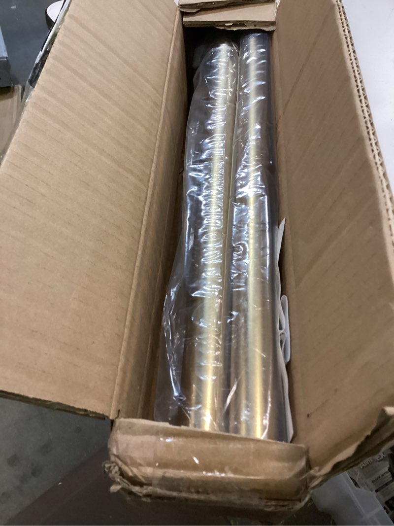 Condition photo showing Good Condition for 1 1/8 Inch Diameter Curtain Rods 144 to 240 Inches(12-20ft), Telescoping Heavy Duty Large Drapery Rod with Adjustable Aluminum Alloy Bracket, Solid End Caps for Windows Patio Decoration, Brushed Gold Brushed Gold 144"-240"