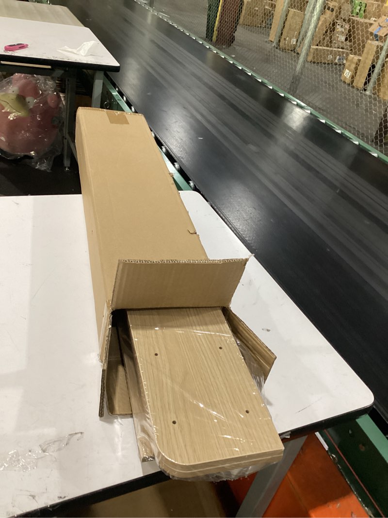 Condition photo showing Good Condition for ygyqz wood desk shelf organizer, desk hutch top only, countertop storage hutch with 4 shelves for computer desk?2-tier with cabinet door rack for office, home, dorm?natural wood 30.51" x 28.34" x 6.1"