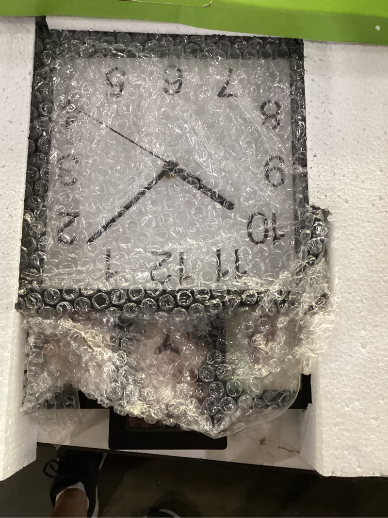 Condition photo showing Good Condition for timelike diy frame clock, black, 40cm x 40cm x 4.5cm, analog display, protects photos, kids art, embroidery designs