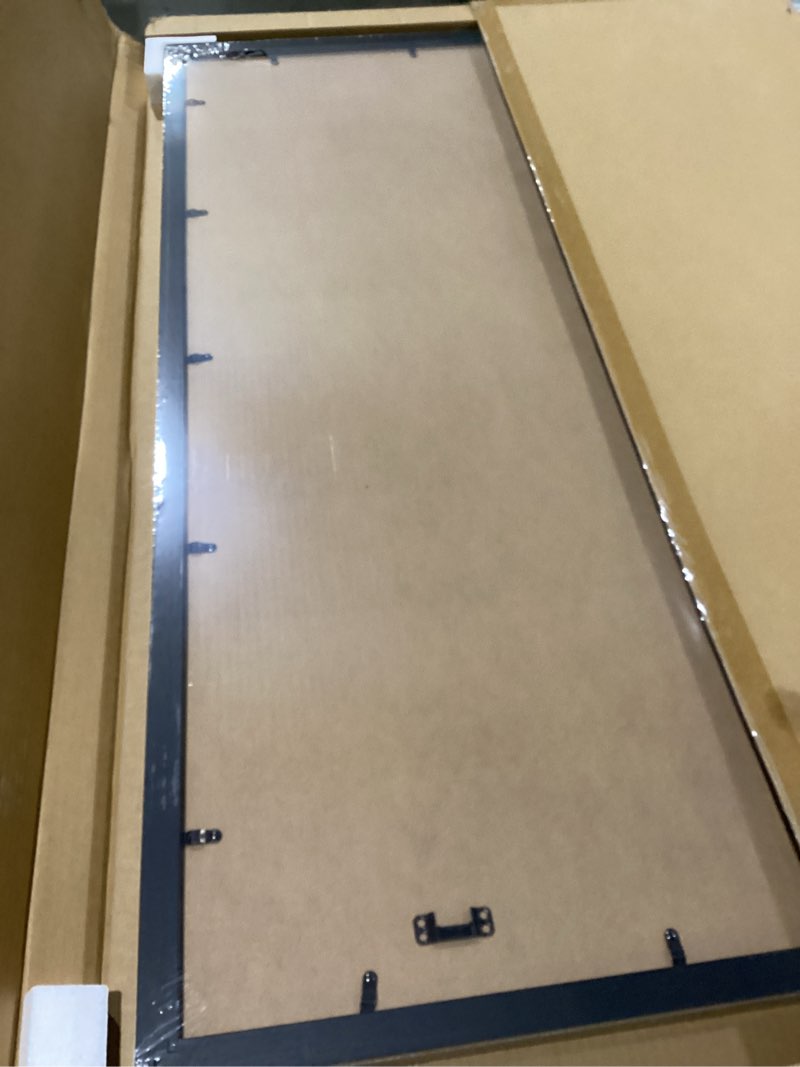 Condition photo showing New/Like New for MCS Studio Gallery Movie Poster Frame 27x40 Black Woodgrain Engineered Wood, Vertical & Horizontal Wall Hanging Large Picture Frame for Photos, Artwork & Custom Posters (2-Pack) 2-Pack Black Woodgrain 27x40