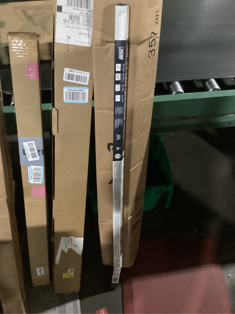 Condition photo showing As Is for Feit Electric T8 LED Bulbs 4 Foot, 40 Watt Equivalent, Type A Tube Light, Plug & Play, T8 or T12 LED Tube Light, LED Fluorescent Replacement, Frosted, T48/840/LEDG2/4, 4100K Cool White, 4 Pack 4100k (Cool White) G13 Base