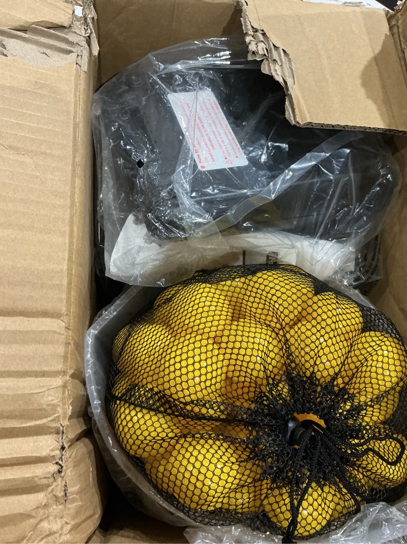 Condition photo showing Good Condition for furlihong 692bh baseball pitching machine, use ping pong size training balls for visual acuity and hitting accuracy improvement, powered by batteries or ac power, includes 60 pcs balls