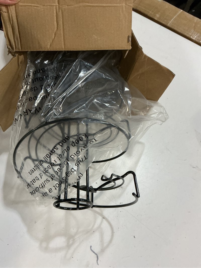 Condition photo showing Good Condition for Toplife Spiral Design Metal Egg Skelter Dispenser Rack, Storage Display Rack, Black