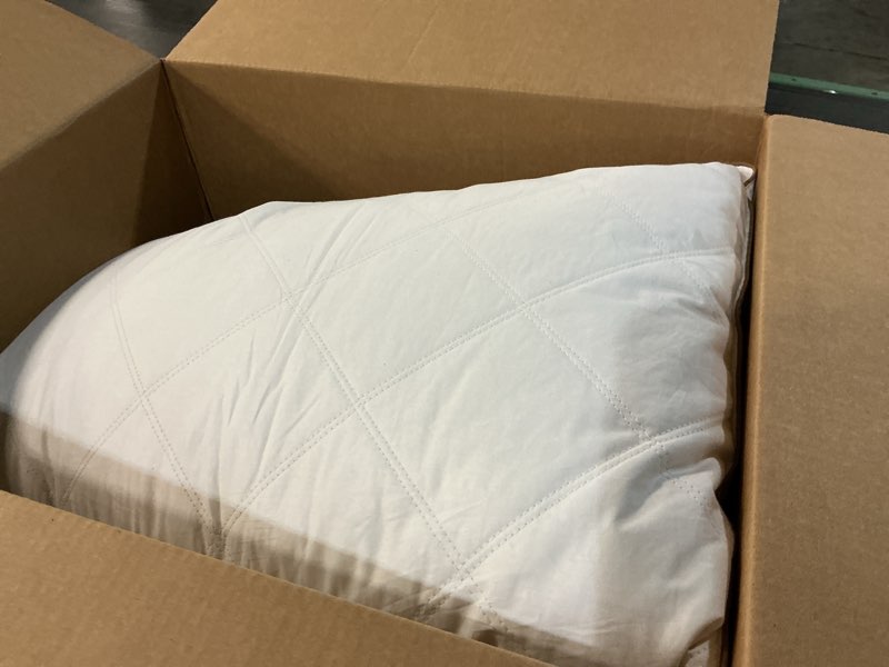 Condition photo showing Good Condition for puredown® goose feathers and down pillow for sleeping hotel collection bed pillows, gusseted, queen, set of 2 gusseted style 1 queen (pack of 2)