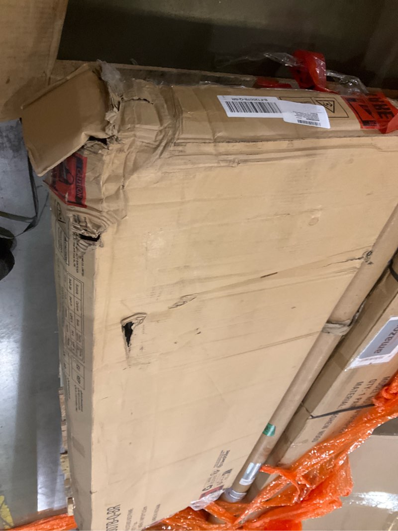 Condition photo showing As Is for Avenco Queen Bed Frame, Upholstered Platform Bed Frame with Adjustable Headboard, Wood Slat Support, Easy Assembly, No Box Spring Needed, Beige Beige Queen