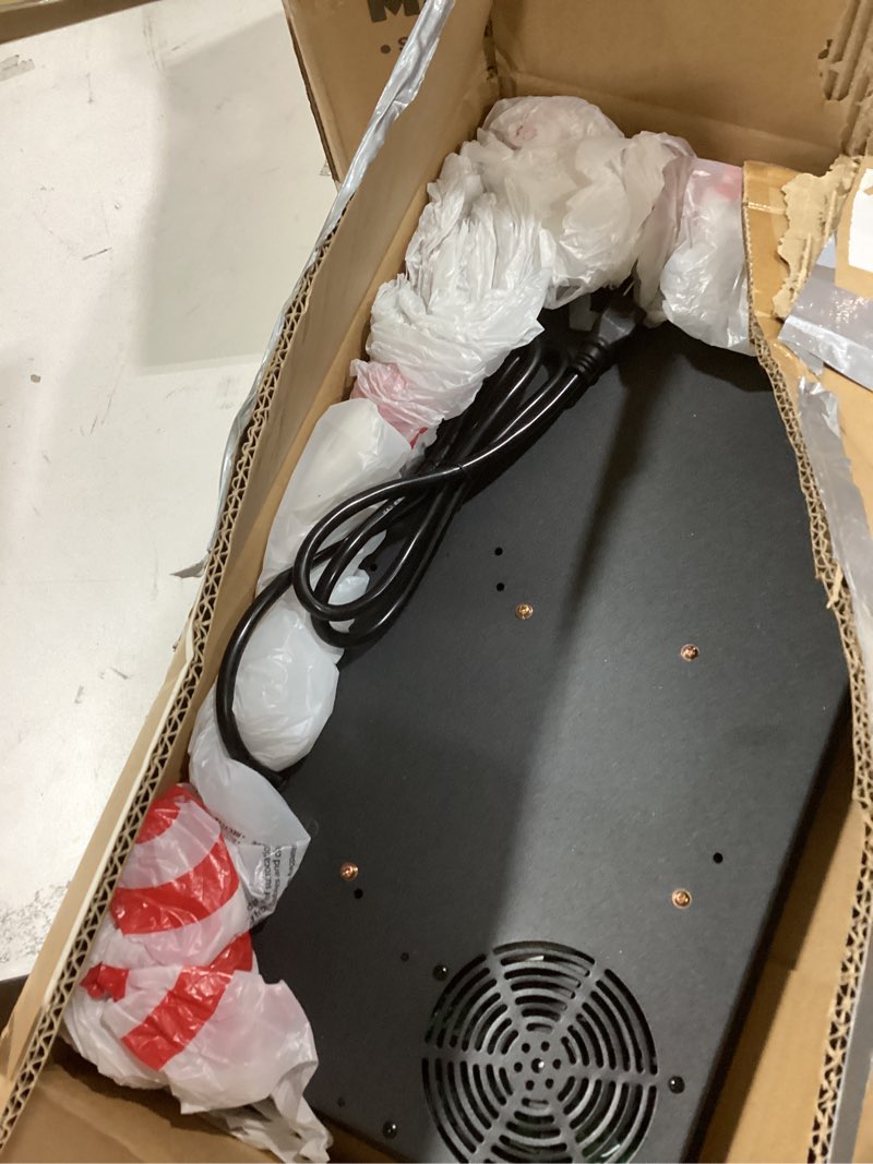Condition photo showing Good Condition for VBGK Electric Cooktop,110V 2100W 2 Burner Electric Cooktop,Countertop and Built-in Stove top with 9 Power Levels,Child Safety Lock, Timer, LED touch control,Overheat Protection Double Burner Electric Cooktop