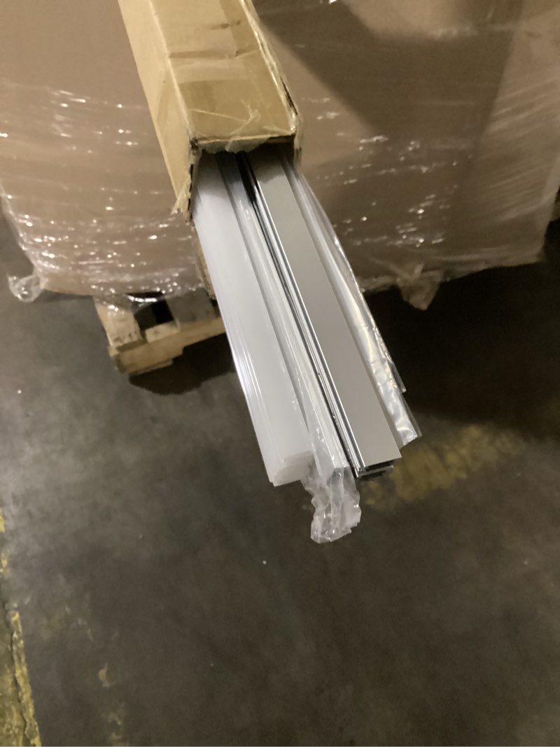 Condition photo showing Good Condition for hunhun 10-Pack 6.6ft/ 2Meter U Shape LED Aluminum Channel System with Milky Cover, End Caps and Mounting Clips, Aluminum Profile for LED Strip Light Installations, Very Easy Installation