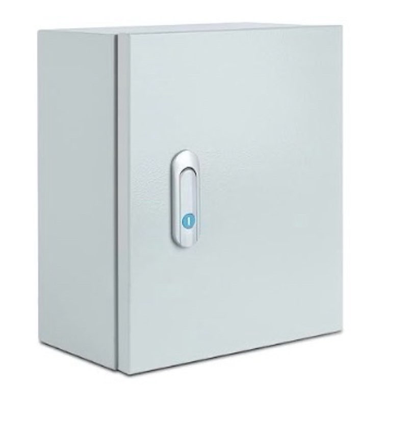 Steel Electrical Junction Box, Indoor&Outdoor Electrical Enclosure Box, Wall Mounted Waterproof&Dustproof Metal Box, Universal Electric Equipment Enclosure Box with Safety Locks and Mounting Plates