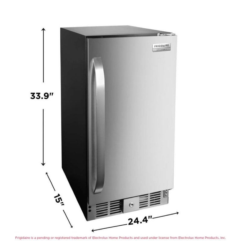 Frigidaire 2.9 Cu Ft Capacity built in fridge  frost free-W:11.6  x L: 17.2  X H: 25.3  (Stainless Steel)