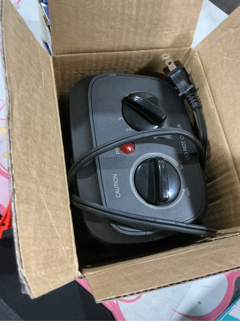 Condition photo showing As Is for Space Heater, 1500W Electric Heaters Indoor Portable with Thermostat, PTC Fast Heating Ceramic Room Small Heater with Heating and Fan Modes for Bedroom, Office and Indoor Use 10IN