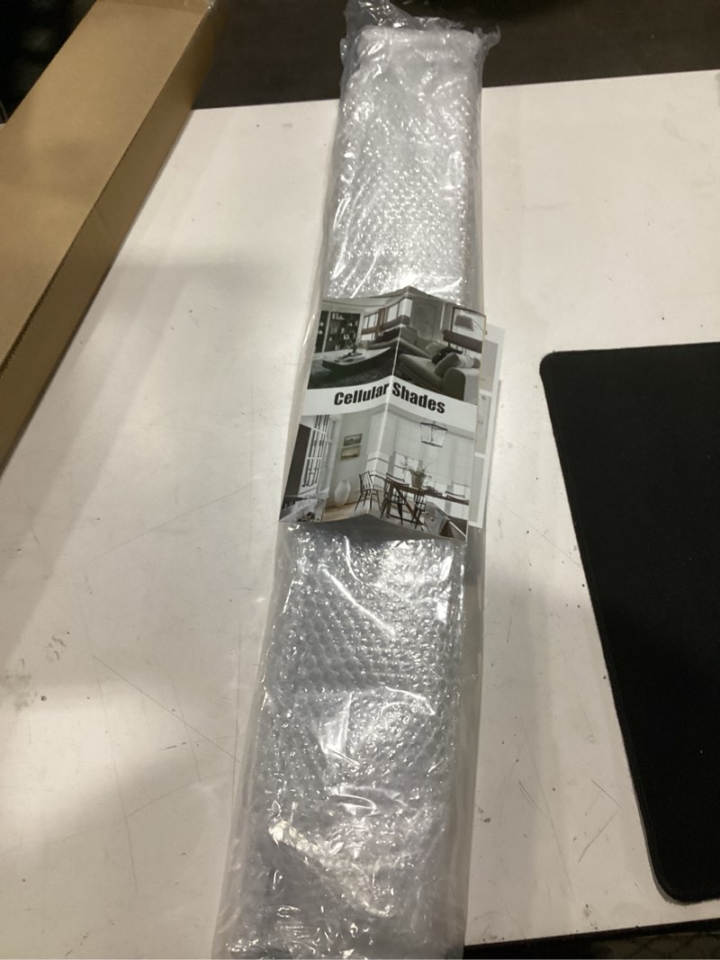Condition photo showing New/Like New for no drill no tools blackout cellular shades cordless easy install honeycomb blinds thermal insulated noise reduction blinds for indoor windows,blackout-white,31" w x 64" h blackout white 31"w x 64"h